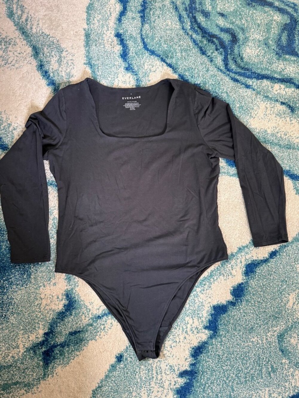 The Long-Sleeve Supima® Square-Neck Bodysuit (Bikini Bottom)